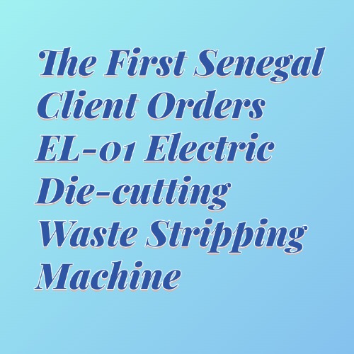 The first Senegal Client Orders EL-01 Electric Die-cutting Waste Stripping Machine
